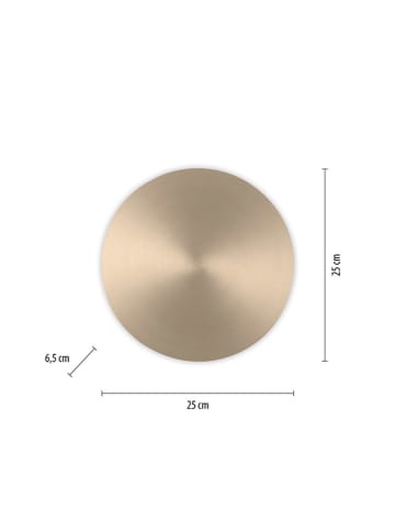 Paul Neuhaus Ledwandlamp goudkleurig - Ø 25 cm