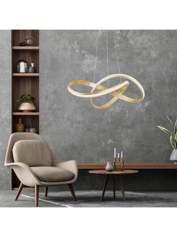 Just Light Lampa wisząca LED "Melinda" w kolorze złotym - wys. 120 x Ø 57 cm