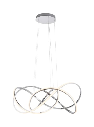 Just Light LED-Hängeleuchte "Kiribi" in Silber - (H)150 x Ø 80 cm