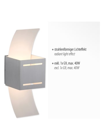 Paul Neuhaus Wandlamp "Orma" wit - (B)10 x (H)30 cm