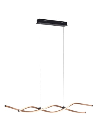 JUST LIGHT. Lampa wisząca LED "Polia" w kolorze złoto-czarnym - 110 x 120 x 8 cm