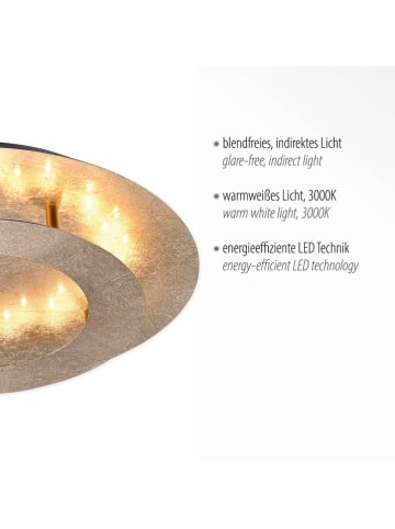 Paul Neuhaus Lampa sufitowa LED w kolorze złotym - Ø 40 cm