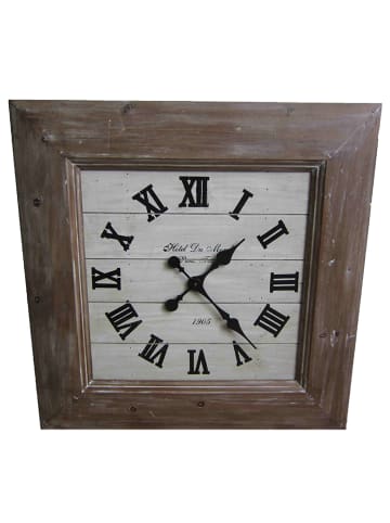 Anticline Wanduhr in Braun - (B)74 x (H)74 x (T)5 cm