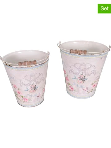 Anticline Dekoracyjne wiaderka (2 szt.) w kolorze jasnoróżowym