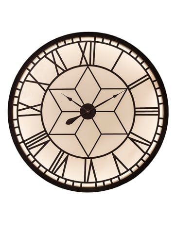 Anticline Wanduhr in Schwarz/ Beige - Ø 100 cm