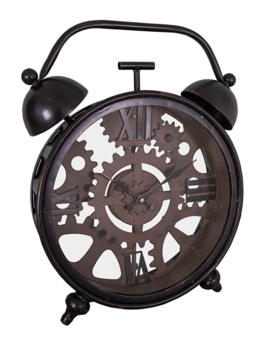 Anticline Wecker in Schwarz/ Braun - (H)47 cm