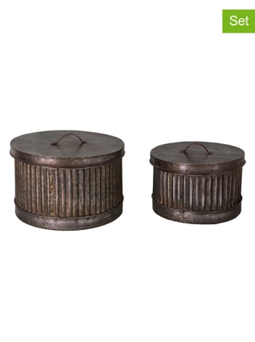 Anticline 2-delige set: opbergblikken zilverkleurig