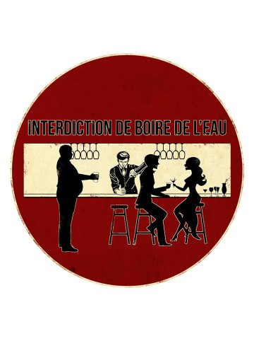 Anticline Dekoschild in Rot - Ø 40 cm