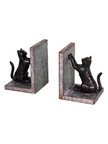 Anticline Boekensteunen lichtgrijs/zwart - (B)23 x (H)15,5 x (D)10,5 cm