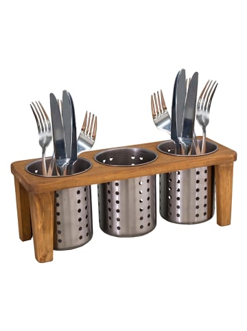 Anticline Bestekhouder naturel/zilverkleurig - (B)39,5 x (H)13 x (D)12,5 cm