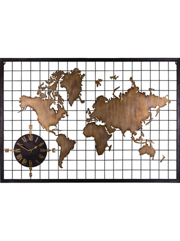 Anticline Wandklok zwart/goudkleurig - (L)88 x (B)60 cm