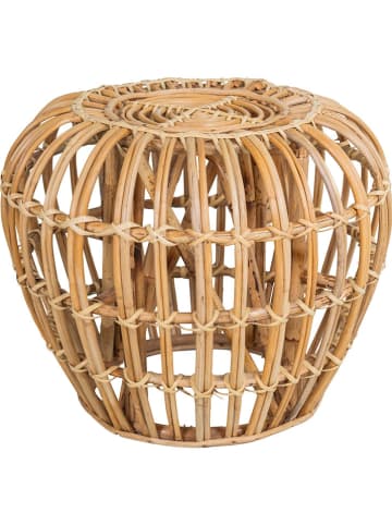 Anticline Pouf in Hellbraun - (H)39 x Ø 50 cm