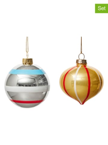 OYOY living design 2-delige set: kerstballen meerkleurig
