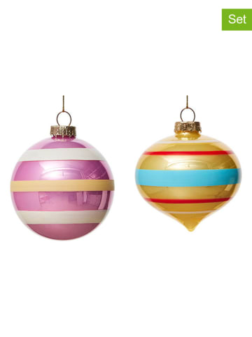 OYOY living design 2-delige set: kerstballen meerkleurig