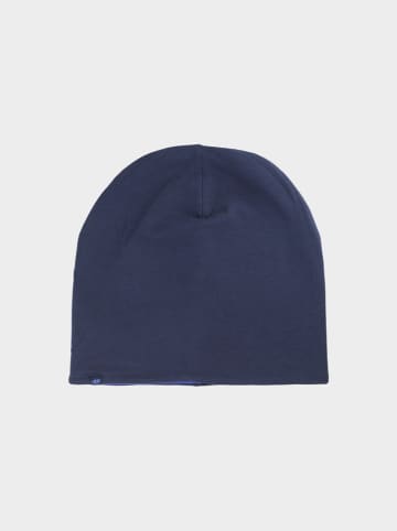 4F Wende-Beanie in Dunkelblau/ Blau