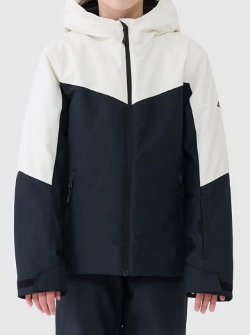4F Ski-/ Snowboardjacke in Dunkelblau/ Weiß