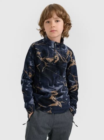 4F Fleece longsleeve blauw/beige