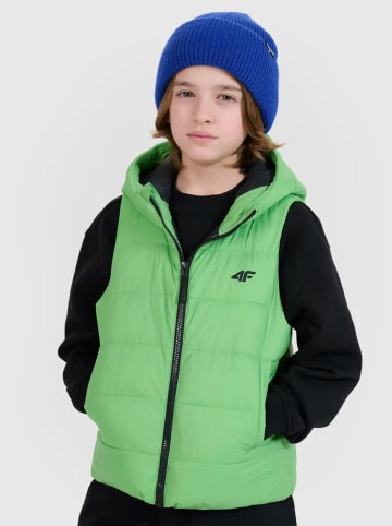 4F Doorgestikte bodywarmer groen