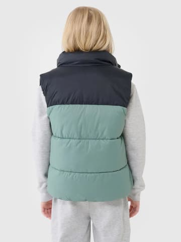 4F Steppweste in Mint/ Schwarz