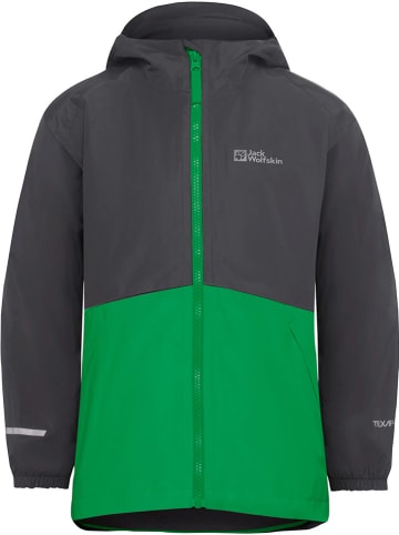 Jack Wolfskin 3in1-Funktionsjacke "Iceland" in Grün/ Anthrazit