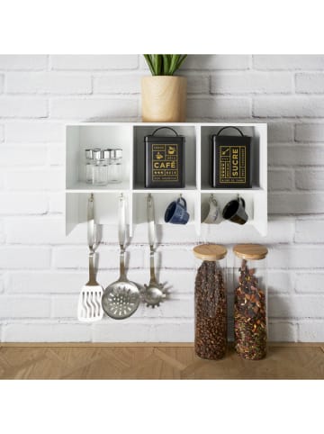 COOK CONCEPT Regał ścienny w kolorze białym - 55 x 31 x 15 cm