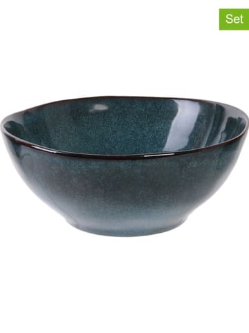 THE HOME DECO FACTORY 3-delige set: kommen blauw - Ø 14,5 cm