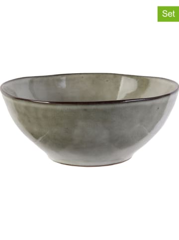 THE HOME DECO FACTORY 3-delige set: kommen grijs - Ø 14,5 cm