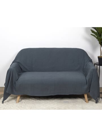 THE HOME DECO FACTORY Plaid antraciet - (L)250 x (B)170 cm