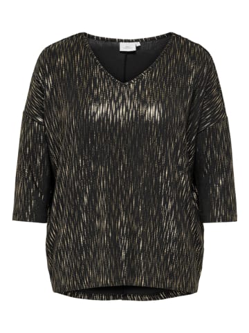 ONLY Carmakoma Bluse in Schwarz/ Gold