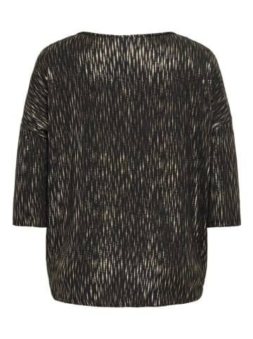 ONLY Carmakoma Bluse in Schwarz/ Gold