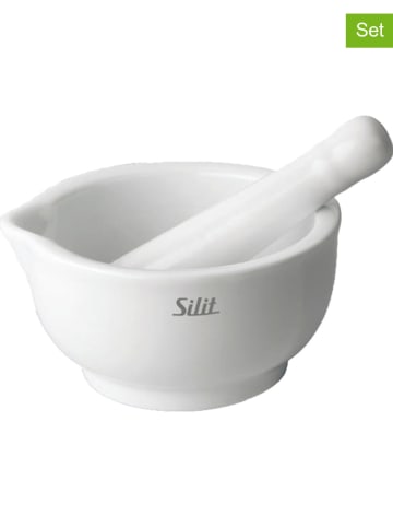 Silit 2tlg. Mörser-Set  in Weiß - Ø 10 cm