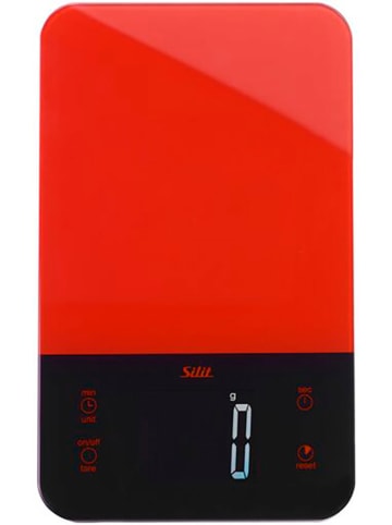 Silit Küchenwaage in Rot/ Schwarz - (L)25,2 x (B)15,2 cm