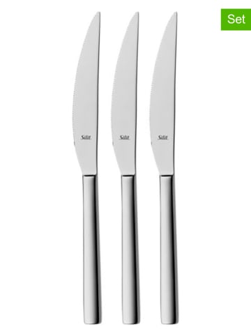 Silit 3er-Set: Edelstahl-Steakmesser "Trend" - (L)23,2 cm