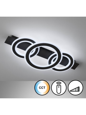 FISCHER & HONSEL Led-plafonnière "Circle" zwart - (B)76,5 x (H)8 x (D)36 cm