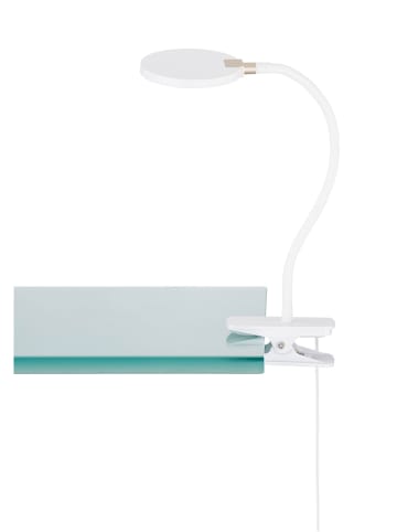 FISCHER & HONSEL Ledklemlamp wit - (B)10,5 x (H)35 cm