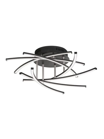 FISCHER & HONSEL Ledplafonnière "Cross" zwart - Ø 55 cm