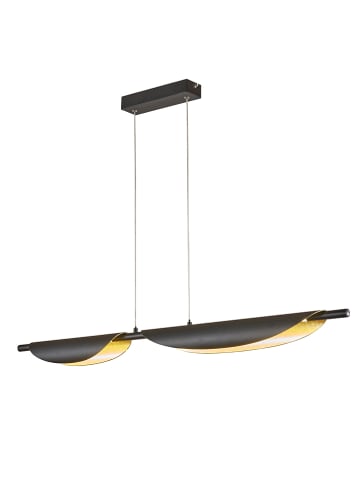 FISCHER & HONSEL LED-Hängeleuchte in Schwarz/ Gold - (B)108 x (H)8 cm