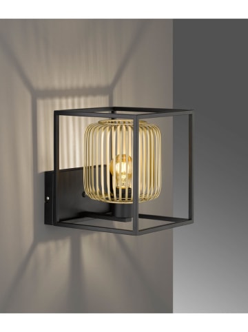 FISCHER & HONSEL Wandlamp "Caydo" zwart - (B)23 x (H)23 x (D)25,5 cm