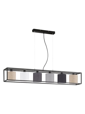 FISCHER & HONSEL Hanglamp "Isko" zwart/grijs/beige - (B)135 x (H)150 x (D)20 cm
