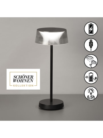 FH Lighting Led-tafellamp "Torre" zwart - Ø 15,4 cm x (H)36,5 cm