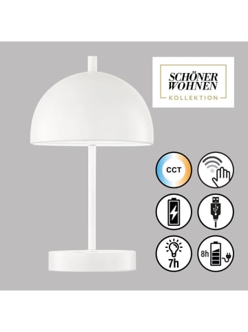 FH Lighting Led-tafellamp "Kia" wit - Ø 16 cm x (H)27 cm