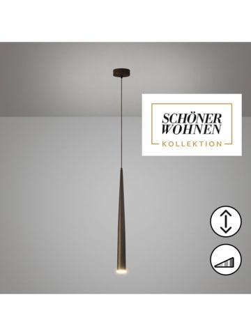 FH Lighting Lampa wisząca LED "Cone" w kolorze czarnym - wys. 160 x Ø 12 cm
