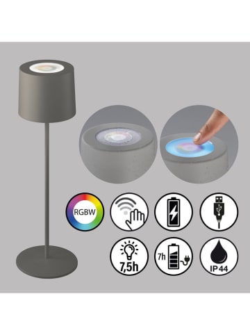 FH Lighting Led-tafellamp "Sun" grijs - Ø 12 cm x (H)38 cm