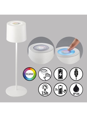 FH Lighting Led-tafellamp "Sun" wit - Ø 12 cm x (H)38 cm