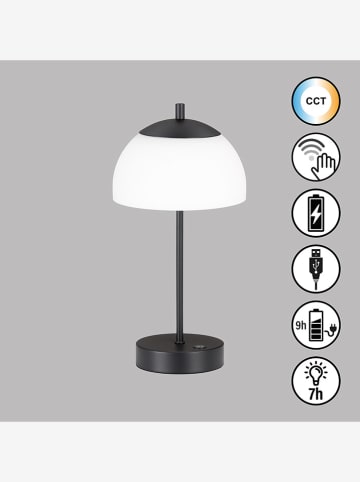 FH Lighting Ledtafellamp "Riva" zwart/wit - (H)35 x Ø 18 cm