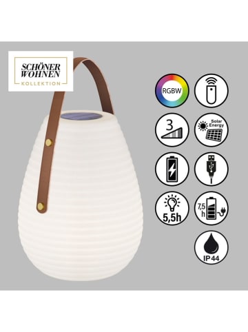 FH Lighting Solar-led-tafellamp "Bell" wit - (B)27 x (H)46 cm