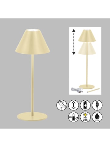 FH Lighting Led-tafellamp "Kano" goudkleurig - Ø 14 cm x (H)36 cm