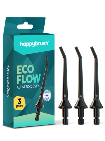 happybrush Austauschbare Düsen "ECO Flow" in Schwarz