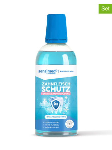 happybrush 2er-Set: Mundspülung "sesimed gum protection"- 2 x 500 ml