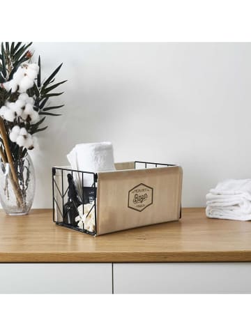 The Home Deco Kids Kosz w kolorze czarno-kremowym do przechowywania - 35 x 23 x 18 cm